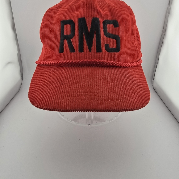 Vintage RMS Corduroy Rope Hat Red Cord Cap Nissin Made - Picture 2 of 7